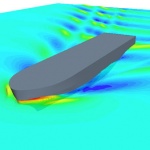 شبیه سازی حرکت شناور کانتینربر مدل در آب آرام با دو درجه آزادی
